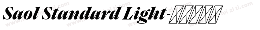 Saol Standard Light字体转换